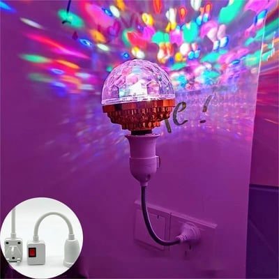 RGB Strobe LED Rotating Light Bulb - Create a Party Atmosphere with Colorful Lights!