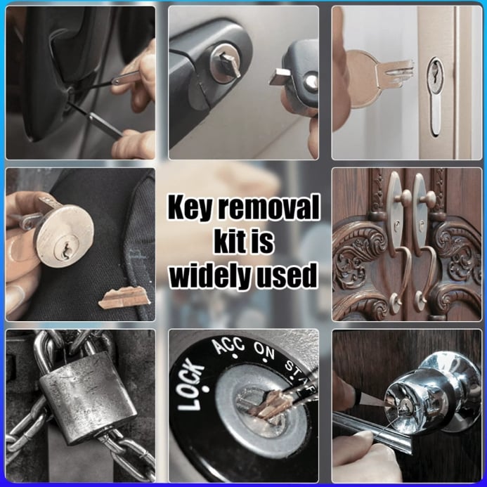 Broken Key Extractor Set - Effortlessly remove broken keys from any lock!