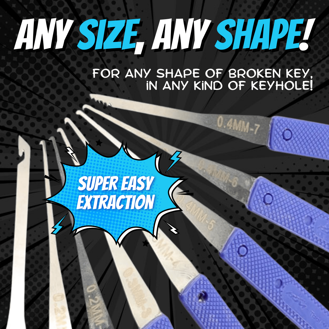 Broken Key Extractor Set - Effortlessly remove broken keys from any lock!