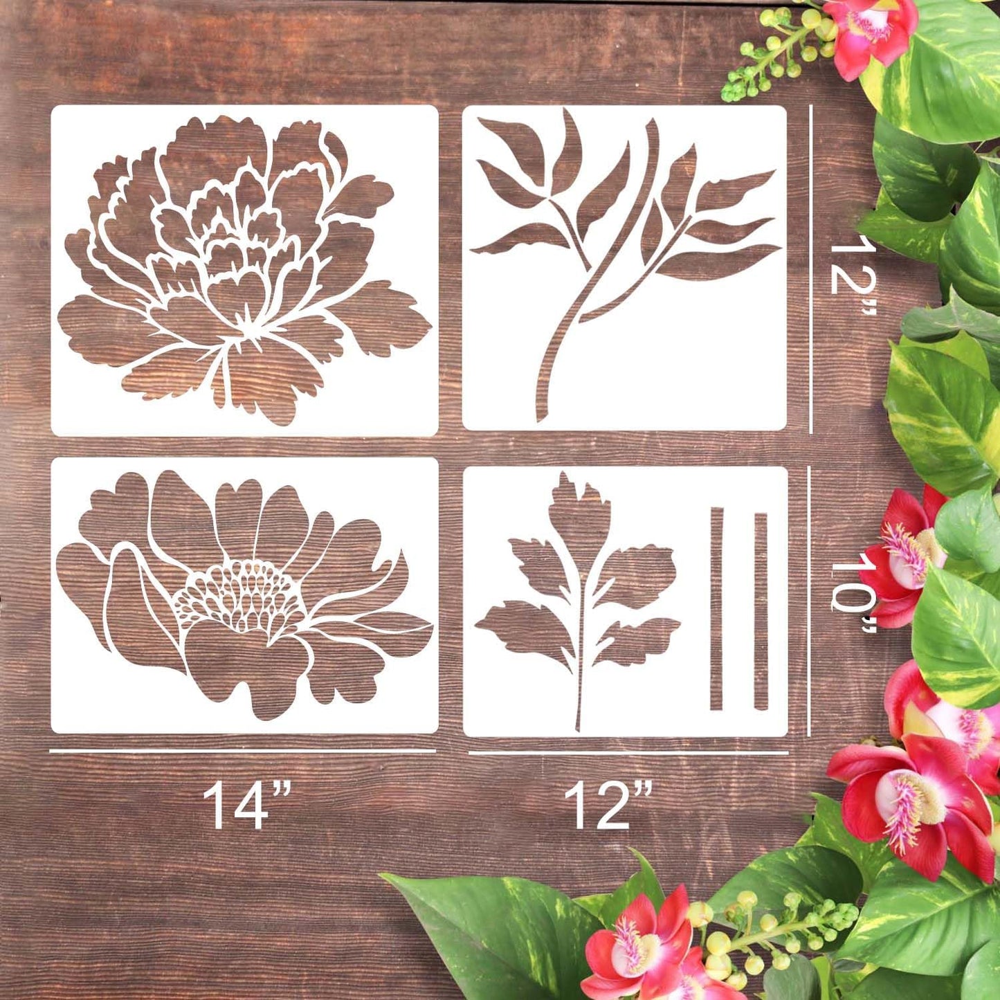 💐 Eptchn Garden Fence Large Flower Stencils 🌻 DIY Decoration BloomTrace