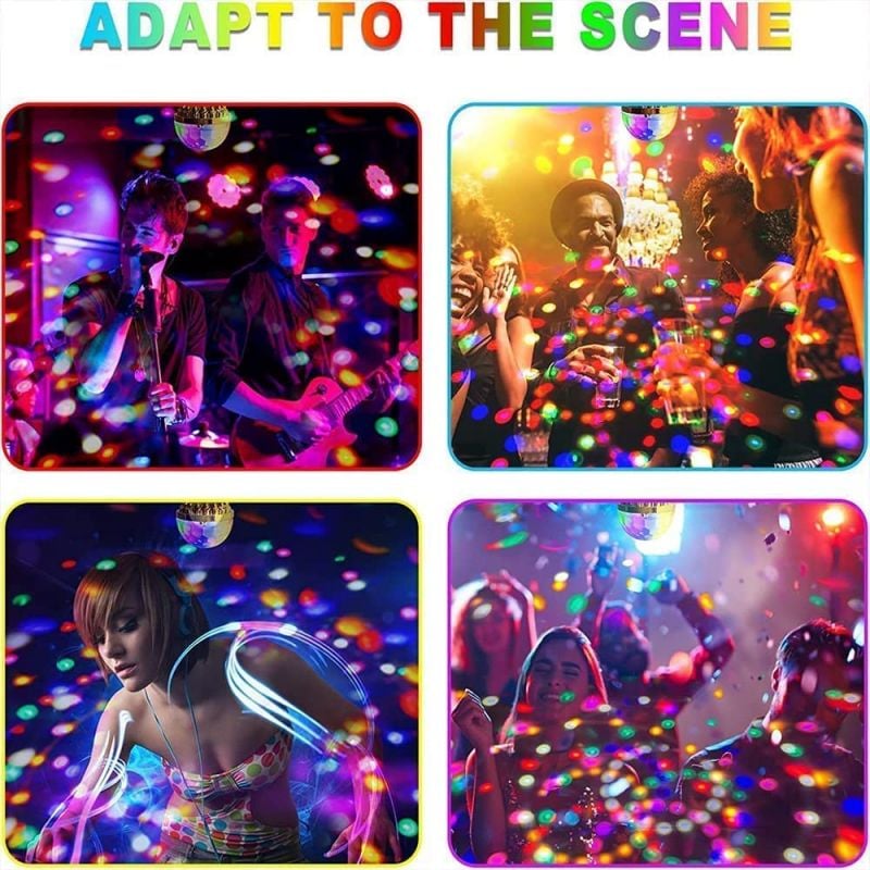 RGB Strobe LED Rotating Light Bulb - Create a Party Atmosphere with Colorful Lights!