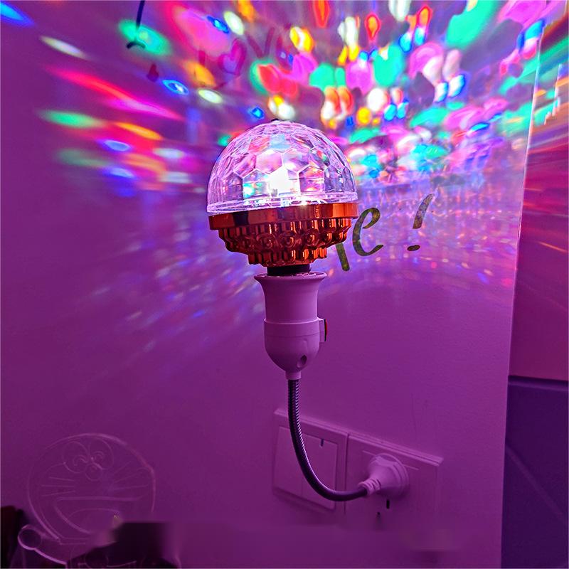 RGB Strobe LED Rotating Light Bulb - Create a Party Atmosphere with Colorful Lights!