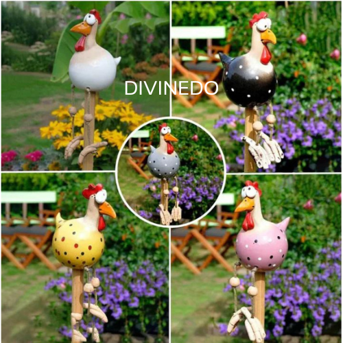 Ceramic Chicken Decor for Indoor and Outdoor Use!