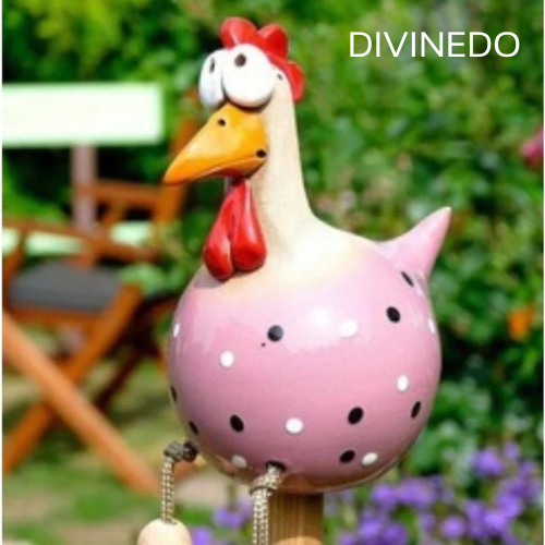 Ceramic Chicken Decor for Indoor and Outdoor Use!