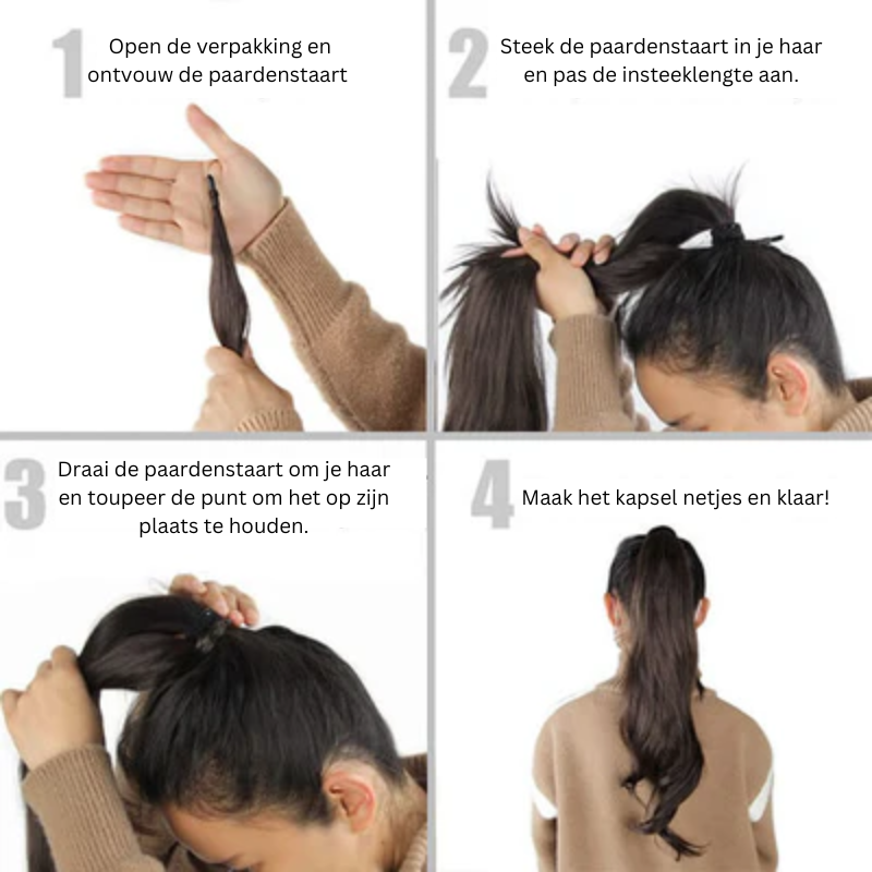 Leah™ Double Style Ponytail for a Full Look