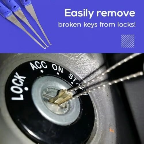 Broken Key Extractor Set - Effortlessly remove broken keys from any lock!