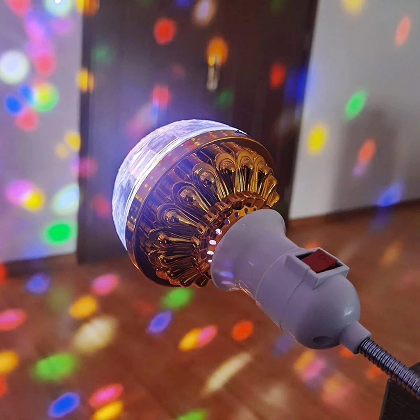 RGB Strobe LED Rotating Light Bulb - Create a Party Atmosphere with Colorful Lights!