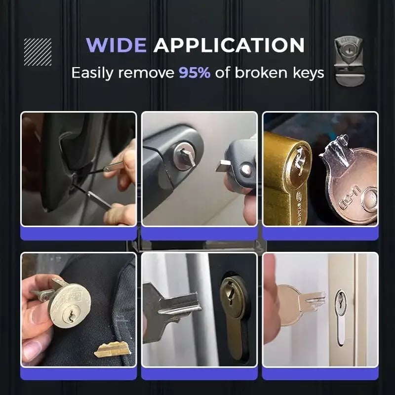 Broken Key Extractor Set - Effortlessly remove broken keys from any lock!