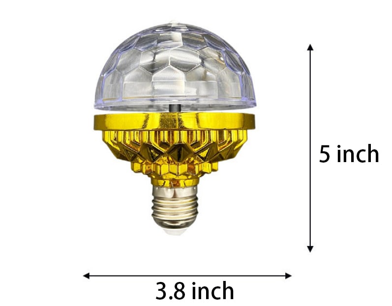 RGB Strobe LED Rotating Light Bulb - Create a Party Atmosphere with Colorful Lights!