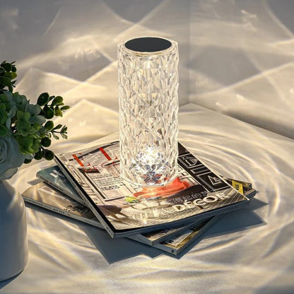 SparklingGlow | LED Crystal Touch Table Lamp with 16 Colors and Remote Control