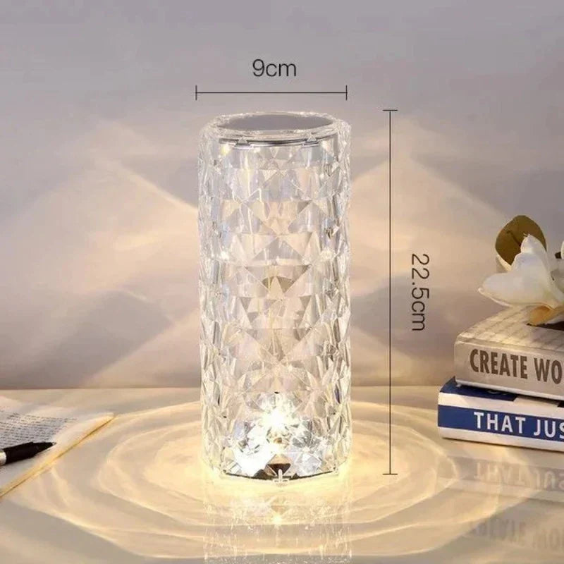 SparklingGlow | LED Crystal Touch Table Lamp with 16 Colors and Remote Control