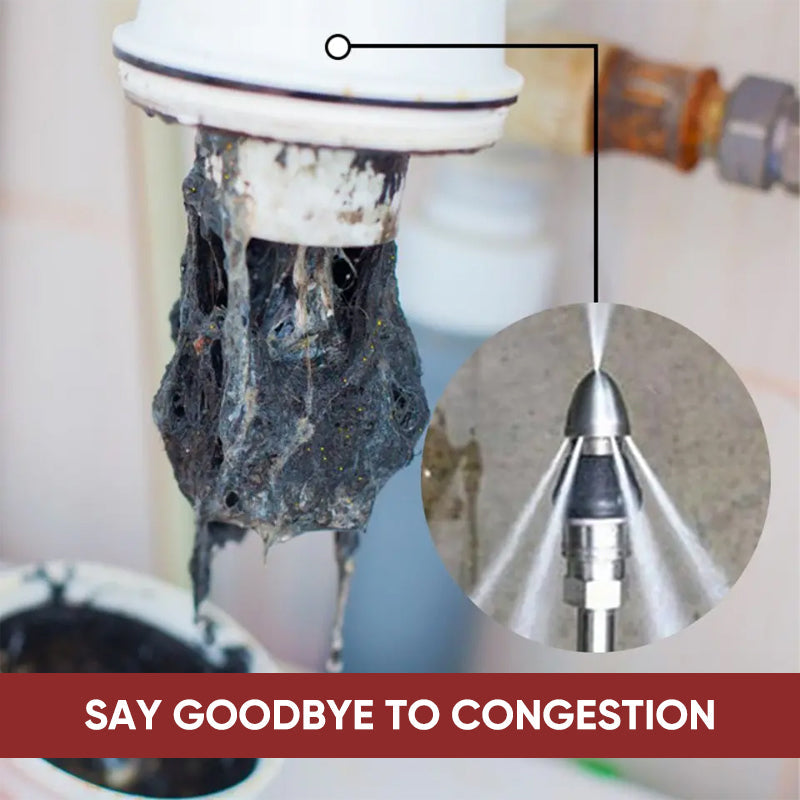 Sewer cleaning tool high-pressure nozzle