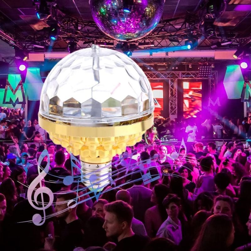 RGB Strobe LED Rotating Light Bulb - Create a Party Atmosphere with Colorful Lights!