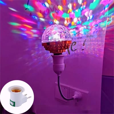RGB Strobe LED Rotating Light Bulb - Create a Party Atmosphere with Colorful Lights!