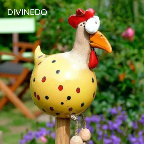 Ceramic Chicken Decor for Indoor and Outdoor Use!