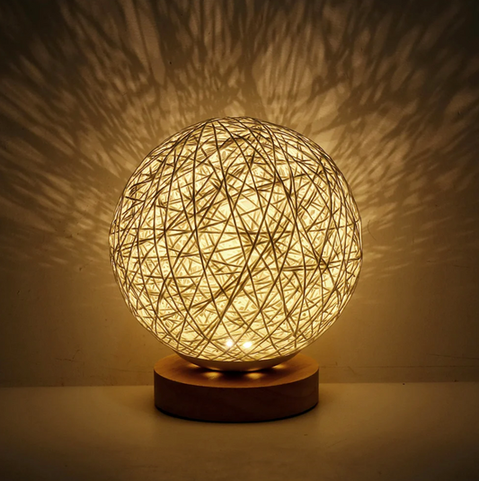 MoonLuxe | Handcrafted Dimmable Rattan Table Lamp