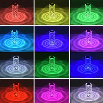 SparklingGlow | LED Crystal Touch Table Lamp with 16 Colors and Remote Control