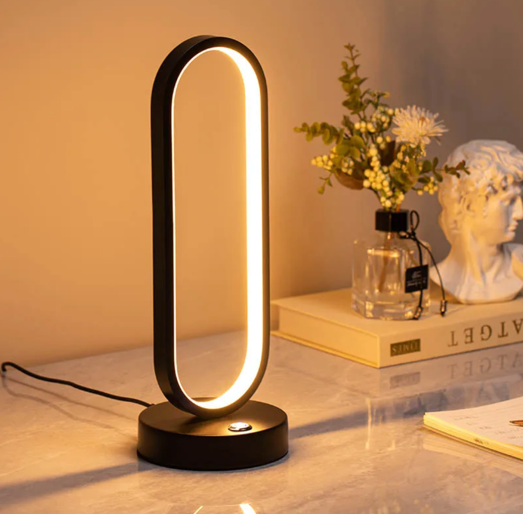 OvalGlow | Dimmable Modern Touch Control LED Desk Lamp with 3 Colors