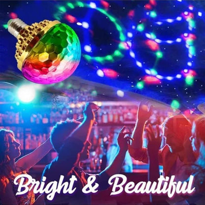 RGB Strobe LED Rotating Light Bulb - Create a Party Atmosphere with Colorful Lights!