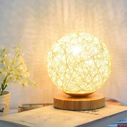 MoonLuxe | Handcrafted Dimmable Rattan Table Lamp