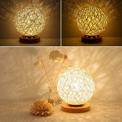 MoonLuxe | Handcrafted Dimmable Rattan Table Lamp